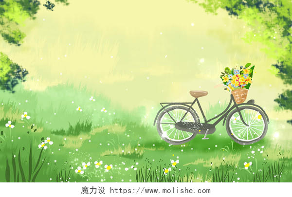 春天 春分春分春天春唯美春暖花开春天自行车